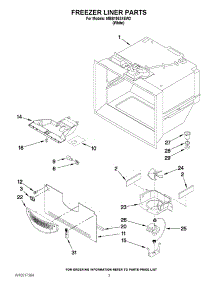 02 - Freezer Liner Parts parts for Maytag Refrigerator MBB1953XEW2 / from AppliancePartsPros.com