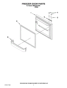 03 - Freezer Door Parts parts for Maytag Refrigerator MBB1953XEW2 / from AppliancePartsPros.com