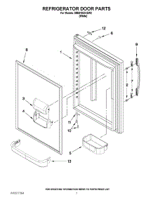 05 - Refrigerator Door Parts parts for Maytag Refrigerator MBB1953XEW2 / from AppliancePartsPros.com