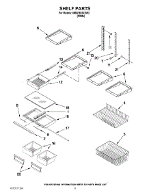 07 - Shelf Parts parts for Maytag Refrigerator MBB1953XEW2 / from AppliancePartsPros.com