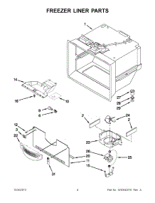 02 - Freezer Liner Parts parts for Maytag Refrigerator MBB1953XEW3 / from AppliancePartsPros.com