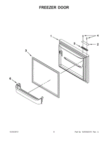 03 - Freezer Door parts for Maytag Refrigerator MBB1953XEW3 / from AppliancePartsPros.com