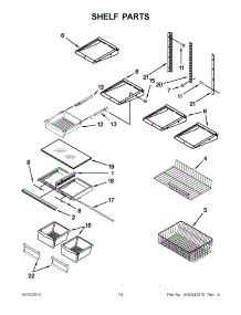 07 - Shelf Parts parts for Maytag Refrigerator MBB1953XEW3 / from AppliancePartsPros.com