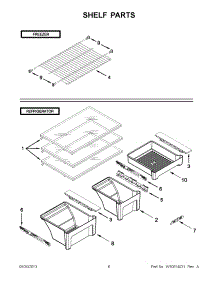03 - Shelf Parts parts for Maytag Refrigerator M8TXEGFBW00 / from AppliancePartsPros.com