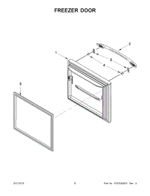 03 - Freezer Door parts for Maytag Refrigerator MBB1957WEW3 / from AppliancePartsPros.com