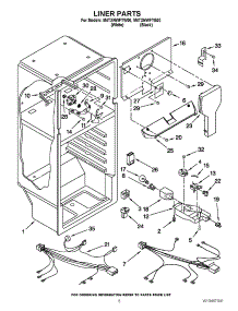 03 - Liner Parts parts for Maytag Refrigerator M4TXNWFYB00 / from AppliancePartsPros.com