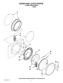 02 - Door And Latch Parts parts for Maytag Washer MHN30PDAGW0 / from AppliancePartsPros.com