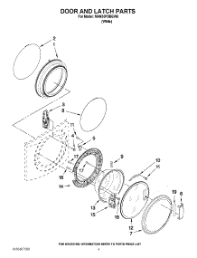 02 - Door And Latch Parts parts for Maytag Washer MHN30PDBGW0 / from AppliancePartsPros.com