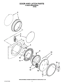 02 - Door And Latch Parts parts for Maytag Washer MHN30PDBWW0 / from AppliancePartsPros.com