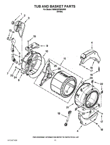 07 - Tub And Basket Parts parts for Maytag Washer MHN30PDBWW0 / from AppliancePartsPros.com