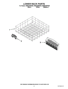 10 - Lower Rack Parts parts for Maytag Dishwasher MDB4409PAB0 / from AppliancePartsPros.com