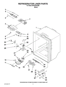 03 - Refrigerator Liner Parts parts for Maytag Refrigerator MFD2562VEB6 / from AppliancePartsPros.com