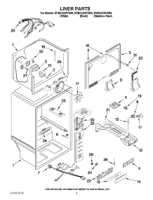 03 - Liner Parts parts for Maytag Refrigerator M1BXXGMYB00 / from AppliancePartsPros.com