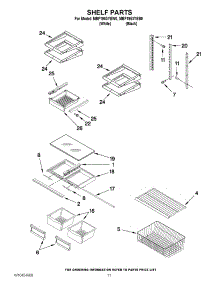 06 - Shelf Parts parts for Maytag Refrigerator MBF1953YEB0 / from AppliancePartsPros.com