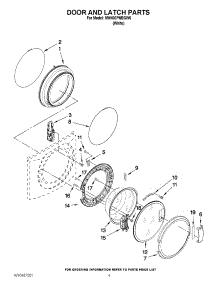 02 - Door And Latch Parts parts for Maytag Washer MHN30PNBGW0 / from AppliancePartsPros.com