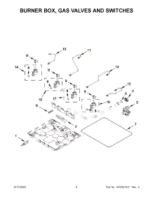 02 - Burner Box, Gas Valves And Switches parts for Maytag Cooktop MGC7424AS0 / from AppliancePartsPros.com