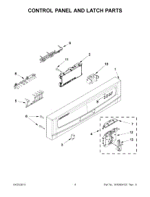 02 - Control Panel And Latch Parts parts for Maytag Dishwasher MDB4409PAB1 / from AppliancePartsPros.com