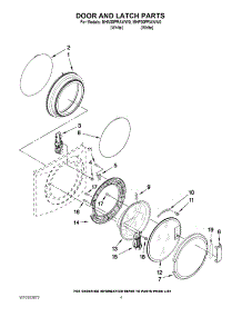 02 - Door And Latch Parts parts for Maytag Washer MHN30PRAWW0 / from AppliancePartsPros.com