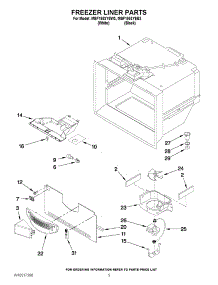 03 - Freezer Liner Parts parts for Maytag Refrigerator MBF1953YEB3 / from AppliancePartsPros.com