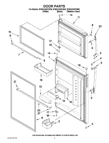 02 - Door Parts parts for Maytag Refrigerator M1BXXGMYW00 / from AppliancePartsPros.com