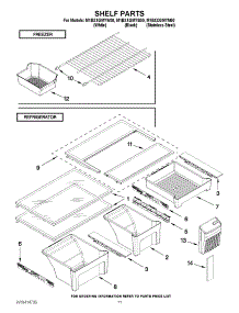 06 - Shelf Parts parts for Maytag Refrigerator M1BXXGMYW00 / from AppliancePartsPros.com