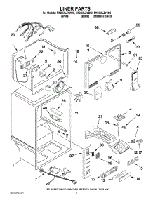 03 - Liner Parts parts for Maytag Refrigerator M1BXXLZYB00 / from AppliancePartsPros.com