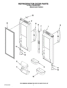 04 - Refrigerator Door Parts parts for Maytag Refrigerator MFD2562VEM11 / from AppliancePartsPros.com