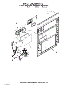 03 - Inner Door Parts parts for Maytag Dishwasher MDB4409PAW0 / from AppliancePartsPros.com
