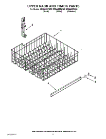 09 - Upper Rack And Track Parts parts for Maytag Dishwasher MDB4409PAW0 / from AppliancePartsPros.com