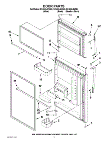 02 - Door Parts parts for Maytag Refrigerator M1BXXLZYW00 / from AppliancePartsPros.com