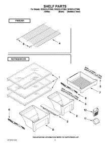 05 - Shelf Parts parts for Maytag Refrigerator M1BXXLZYW00 / from AppliancePartsPros.com