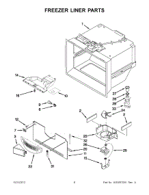 03 - Freezer Liner Parts parts for Maytag Refrigerator MBF1953YEW4 / from AppliancePartsPros.com