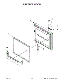 05 - Freezer Door parts for Maytag Refrigerator MBF1953YEW4 / from AppliancePartsPros.com