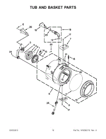 05 - Tub And Basket Parts parts for Maytag Washer MHW3000BW0 / from AppliancePartsPros.com