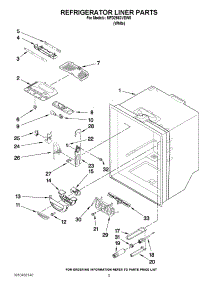 03 - Refrigerator Liner Parts parts for Maytag Refrigerator MFD2562VEW5 / from AppliancePartsPros.com