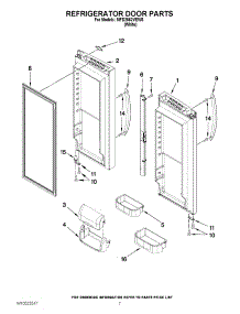 04 - Refrigerator Door Parts parts for Maytag Refrigerator MFD2562VEW8 / from AppliancePartsPros.com