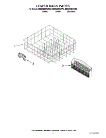 10 - Lower Rack Parts parts for Maytag Dishwasher MDB4630AWB3 / from AppliancePartsPros.com