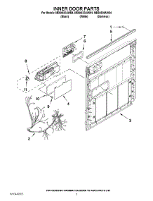 03 - Inner Door Parts parts for Maytag Dishwasher MDB4630AWB4 / from AppliancePartsPros.com