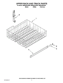 09 - Upper Rack And Track Parts parts for Maytag Dishwasher MDB4630AWB4 / from AppliancePartsPros.com