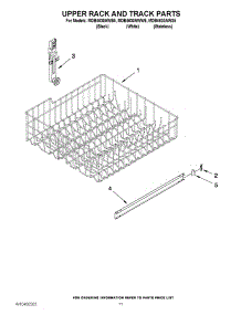 09 - Upper Rack And Track Parts parts for Maytag Dishwasher MDB4630AWB5 / from AppliancePartsPros.com