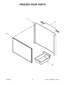 03 - Freezer Door Parts parts for Maytag Refrigerator MFF2055YEW00 / from AppliancePartsPros.com
