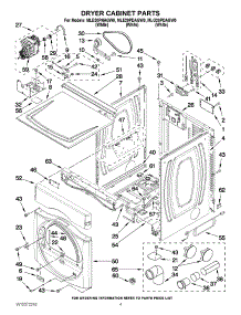 02 - Dryer Cabinet Parts parts for Maytag Washer Dryer Combo MLE20PDAGW0 / from AppliancePartsPros.com