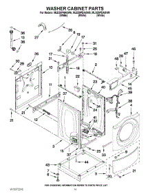 09 - Washer Cabinet Parts parts for Maytag Washer Dryer Combo MLE20PDAGW0 / from AppliancePartsPros.com