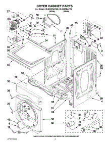 02 - Dryer Cabinet Parts parts for Maytag Washer Dryer Combo MLE20PDAYW0 / from AppliancePartsPros.com