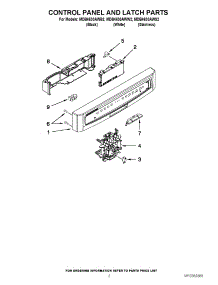 02 - Control Panel And Latch Parts parts for Maytag Dishwasher MDB4630AWS2 / from AppliancePartsPros.com