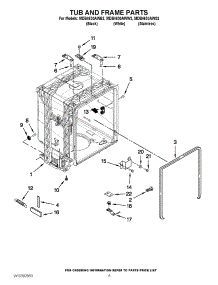 05 - Tub And Frame Parts parts for Maytag Dishwasher MDB4630AWS2 / from AppliancePartsPros.com