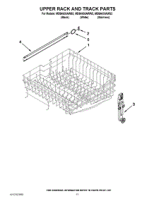 09 - Upper Rack And Track Parts parts for Maytag Dishwasher MDB4630AWS2 / from AppliancePartsPros.com
