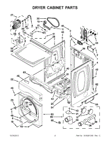 02 - Dryer Cabinet Parts parts for Maytag Washer Dryer Combo MLE20PDBGW0 / from AppliancePartsPros.com