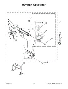 06 - Burner Assembly parts for Maytag Washer Dryer Combo MLE20PDBGW0 / from AppliancePartsPros.com