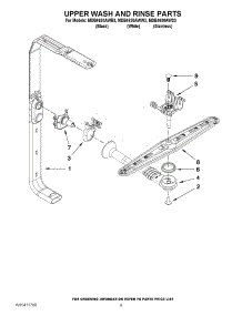 07 - Upper Wash And Rinse Parts parts for Maytag Dishwasher MDB4630AWS3 / from AppliancePartsPros.com